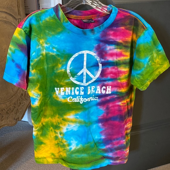 Venice Beach Tye Dye Peace Sign T-Shirt - Picture 1 of 3